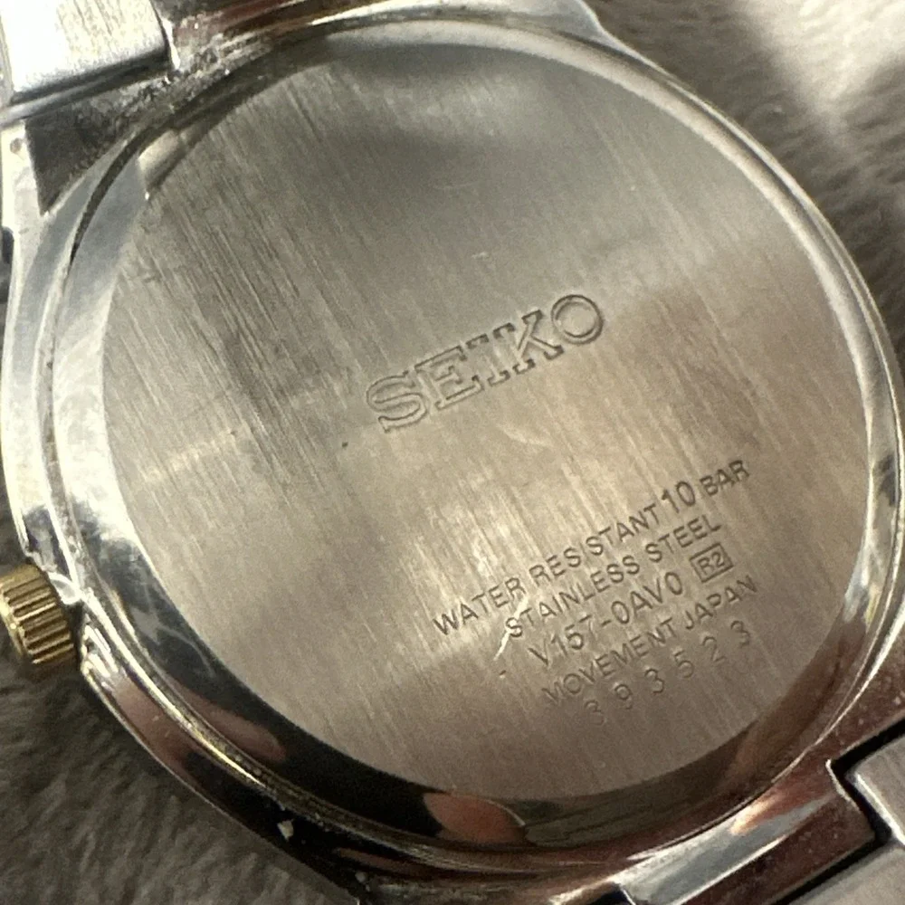 Men's Seiko Solar V157-0AV0 Stainless Steel Watch